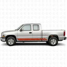Topografische Kontur Tür- & Schwellerbereich Vinyl-Streifen für Chevrolet Silverado 1500 GMT800 1999-2007_4