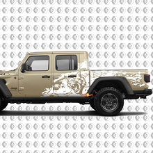Hell Cat Wild Style Splash Grunge Bedside Vinyl-Aufkleber Decal Grafik für Jeep Gladiator 2
