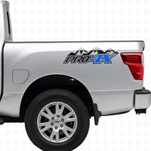 PRO-4X Mountain Seitenbettrand Vinyl-Aufkleber-Set für Nissan Titan 2016+_2