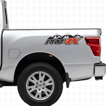 PRO-4X Mountain Seitenbettrand Vinyl-Aufkleber-Set für Nissan Titan 2016+_4