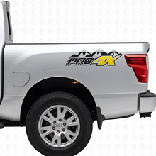 PRO-4X Mountain Seitenbettrand Vinyl-Aufkleber-Set für Nissan Titan 2016+_5