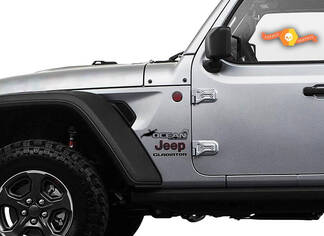 Jeep Ocean Blue Edition Wal-Delphin-Abzeichen-Aufkleber am Bett
