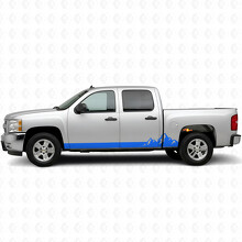 Mountain Range Tür- & Schweller-Vinylstreifen für Chevrolet Silverado 1500 GMT900 2007-2013_5