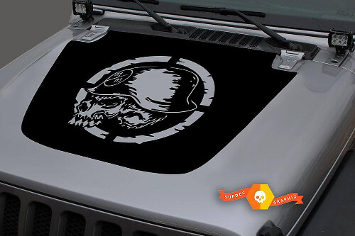 Metal Mulisha Schädel Motorhauben Vinyl-Aufkleber für Jeep Gladiator Wrangler