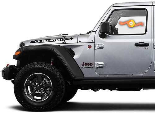 2 Jeep Hood Gladiator 2020 JT Schwert Vinyl-Grafik-Aufkleber
