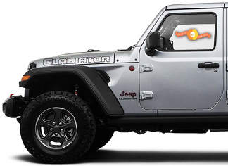 2 Jeep Hood Gladiator 2020 JT Umriss Typ 2 Vinyl-Grafik-Aufkleber
