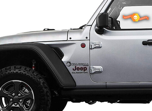 Jeep Wrangler Gladiator Fender JL JT Hella Yella Edition Wrangler JL JLU JT Vinyl-Aufkleber-Set
