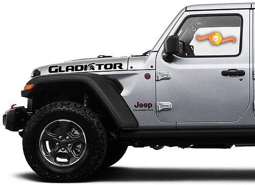 Paar Jeep Hood Gladiator 2020 JT Vinyl Graphics Decals Aufkleber
