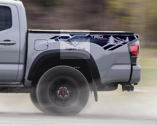 TRD 4x4 Mountains Bedside Vinyl Aufkleber für Toyota Tacoma 2013-2020