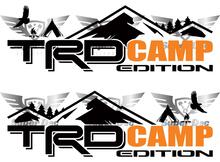 TRD 4x4 PRO Sport Offroad Camp Edition Berge Waldseite Vinyl-Aufkleber passend für Tacoma Tundra 4Runner
 2