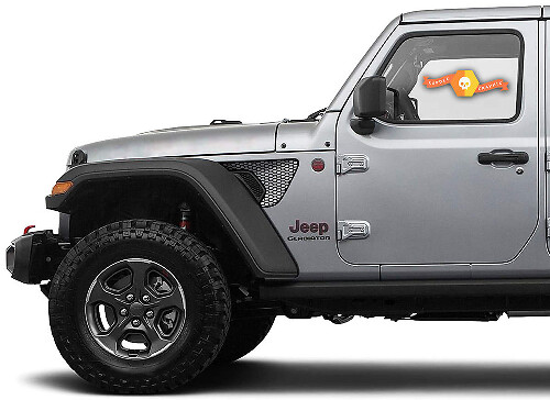 Vinyl-Aufkleber-Set mit Wabengitter-Kotflügelbelüftung für Jeep Wrangler Gladiator Rubicon