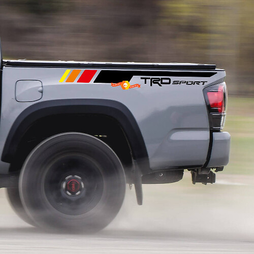 Paar TRD Sport PRO Off Road Vintage Streifen für Tacoma Side Vinyl Aufkleber Aufkleber passend für Toyota Tacoma 2005–2020
