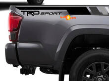 Paar TRD Sport PRO Offroad-Streifen in grauen Farben für Tacoma-Seiten-Vinylaufkleber, passend für Toyota Tacoma 2005–2020
 2