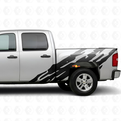 Gezackte seitliche Vinylstreifen für Chevrolet Silverado 1500 GMT900 2007-2013