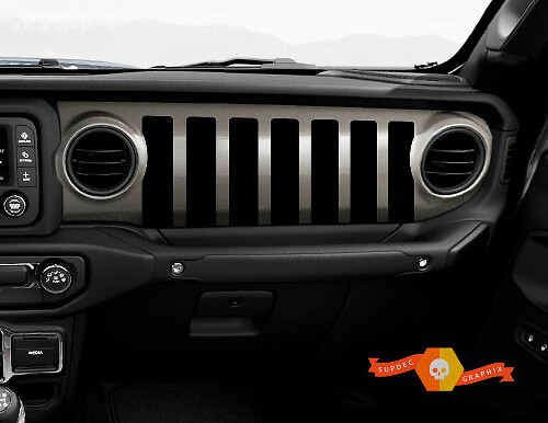 Jeep Grill Dashboard Vinyl-Aufkleber für Jeep Gladiator Rubicon JL JLU JT