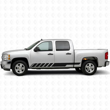 Schräg verlaufende Racing-Tür- und Schweller-Vinylstreifen für Chevrolet Silverado 1500 GMT900 2007-2013_2
