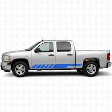 Schräg verlaufende Racing-Tür- und Schweller-Vinylstreifen für Chevrolet Silverado 1500 GMT900 2007-2013_5