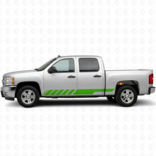 Schräg verlaufende Racing-Tür- und Schweller-Vinylstreifen für Chevrolet Silverado 1500 GMT900 2007-2013_6
