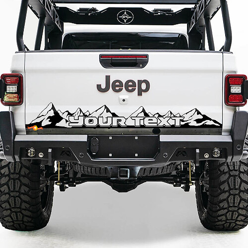 Bed Tailgate Jeep Wrangler JL JLU jls jts Gladiator Rubicon Mountains Vinyl Aufkleber Aufkleber für 2018-2021
