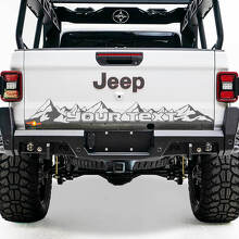 Benutzerdefinierte Schrift Mountain Style Heckklappen-Vinylaufkleber für Jeep Gladiator JT_2