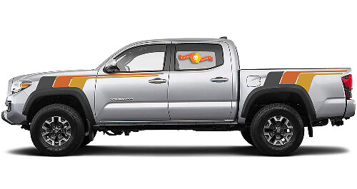 Vintage Racing Streifen Seiten Vinyl Aufkleber Sticker für Toyota Tacoma 2015-2023