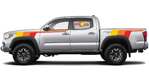 Retro-Streifen im Seitenbereich Vinyl-Aufkleber für Toyota Tacoma