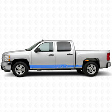 Angular Lightning Tür- & Schwellerleisten Vinyl-Streifen für Chevrolet Silverado 1500 GMT900 2007-2013_5