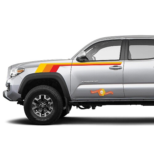 Retro-Streifen Frontkotflügel Türen Vinyl Aufkleber Sticker für Toyota Tacoma