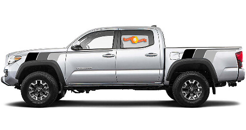 Retro Monochrom Stil Streifen Seiten Vinylaufkleber für Toyota Tacoma