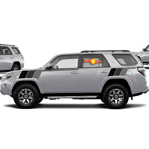 Retro-Monochrom-Stil Streifen Seiten Vinyl Aufkleber Sticker für Toyota 4Runner