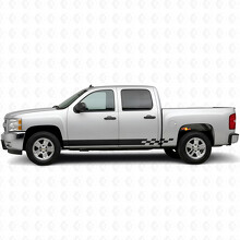 Karierte Lightning Tür- & Schweller-Vinylstreifen für Chevrolet Silverado 1500 GMT900 2007-2013_2