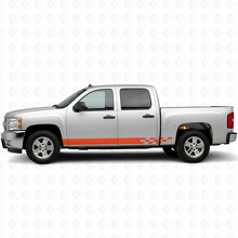 Karierte Lightning Tür- & Schweller-Vinylstreifen für Chevrolet Silverado 1500 GMT900 2007-2013_4