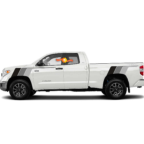Retro monochrome Stil Streifen Seiten Vinyl Aufkleber Sticker für Toyota Tundra