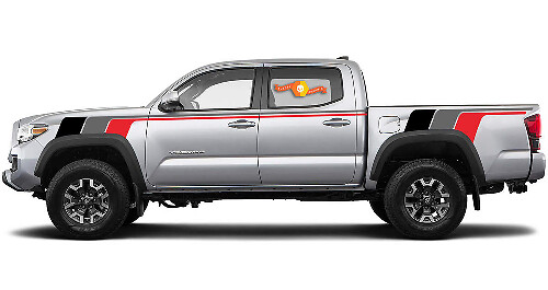 Retro-Stil Rennstreifen Seiten-Vinylaufkleber für Toyota Tacoma