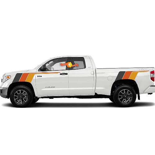 Retro-Streifen-Seitenvinylaufkleber-Set für Toyota Tundra