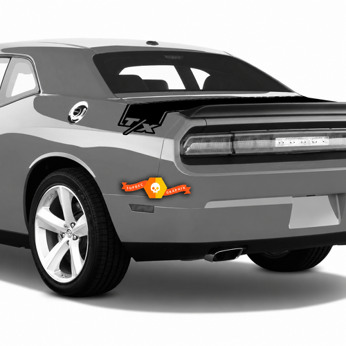 T/X Wraparound Trunk Band Kit Hinterer Kotflügel Kofferraum Vinylaufkleber für Dodge Challenger 2008-2014