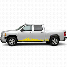 Berg-Topografische Tür- & Schweller-Vinylstreifen für Chevrolet Silverado 1500 GMT900 2007-2013_3