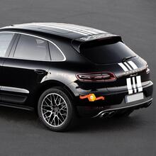 Porsche Design Macan Turbo Full Body Mittelhaube Dachspoiler Heckstreifen Aufkleber Aufkleber 2014–heute
 2