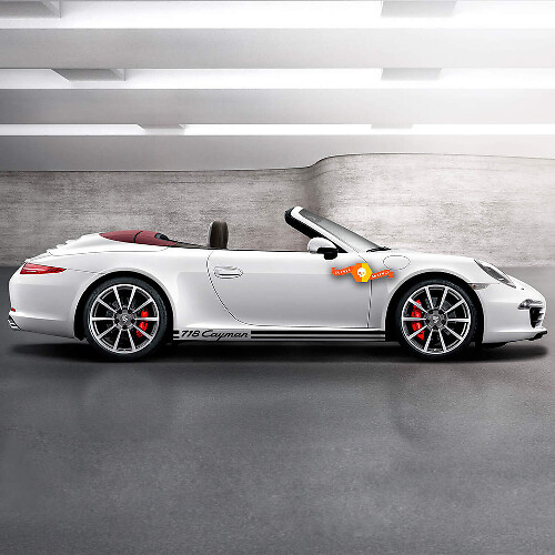 Cayman Schriftzug Seitenschweller Streifen Aufkleber Sticker Für Porsche 718 Cayman