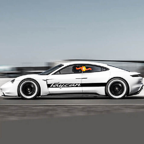 Porsche Taycan Seitenstreifen Kit Aufkleber Aufkleber
