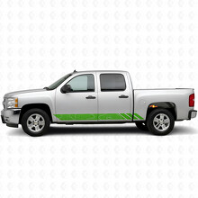 Topo Rocker Streifen M3 Seiten Vinyl Aufkleber für Chevrolet Silverado 1500 GMT900 2007-2013_6
