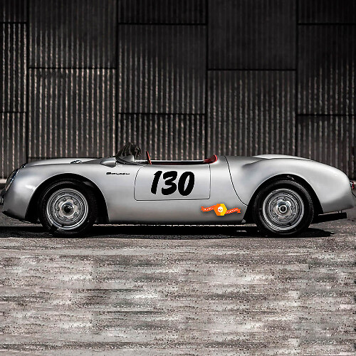 Porsche 130 Little Bastard James Dean Seitenstreifen Kit Aufkleber Aufkleber PORSCHE 550
