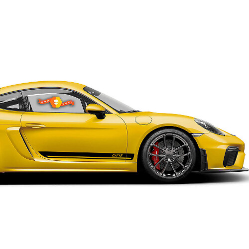 Porsche 718 Cayman GT4 Seitenstreifen-Kit Aufkleber Aufkleber
