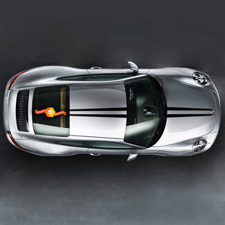 Porsche Aufkleber Motorhaube und Dach Porsche 911 Racing Edition Stripes Kit Aufkleber Aufkleber
