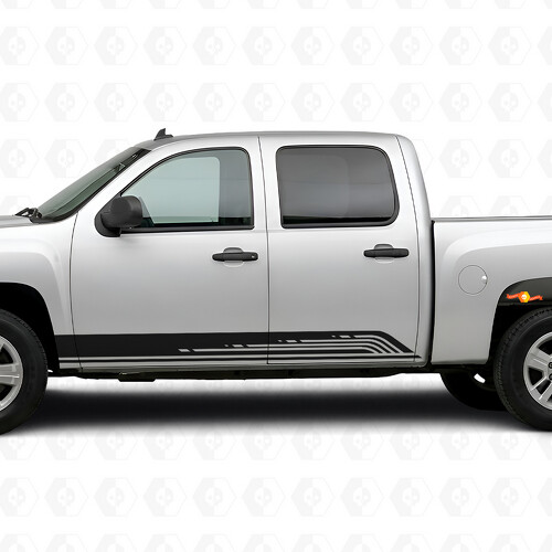 Parallel Kontur Tür- & Schwellerstreifen aus Vinyl für Chevrolet Silverado 1500 GMT900 2007-2013