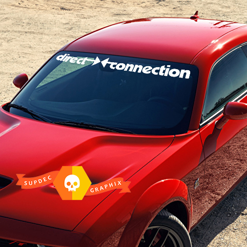 DODGE Direct Connection Banner für Challenger Windschutzscheiben-Aufkleber
