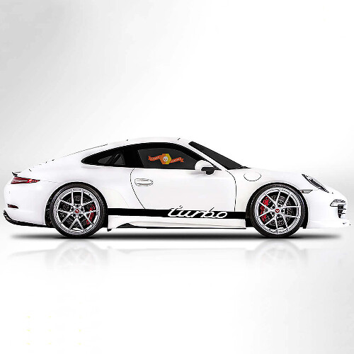 Turbo-Stil Seitenstreifen Vinylaufkleber Set für Porsche