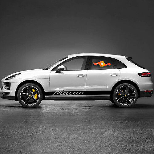 Racing Schwellerstreifen Vinyl-Aufkleber-Set für Porsche Macan