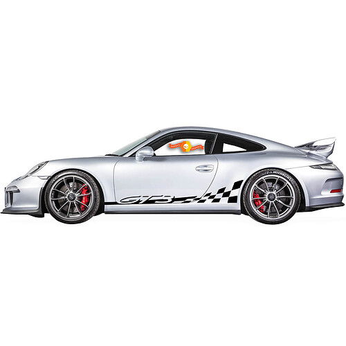 Porsche 911 GT3 Checkered Side Stripes Kit Aufkleber
