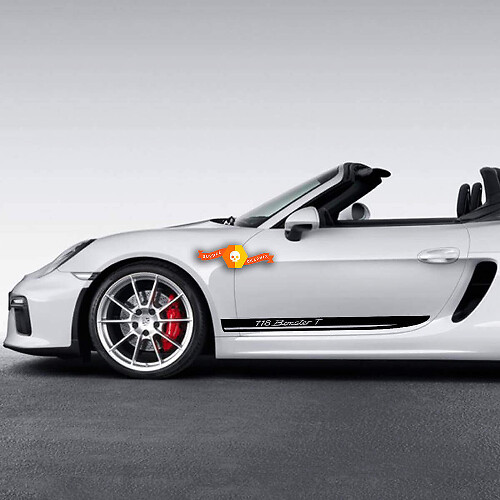 Racing Seitenstreifen Vinyl-Aufkleber Set für Porsche 718 Cayman Boxster T